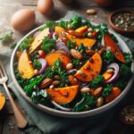 🥗 Warm Roasted Sweet Potato & Kale Salad