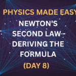 Physics Made Easy: Newton’s Second Law – Deriving the Formula (Day 8)