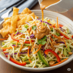 🥬 Asian-Inspired Crunchy Cabbage Salad with Peanut-Ginger Dressing