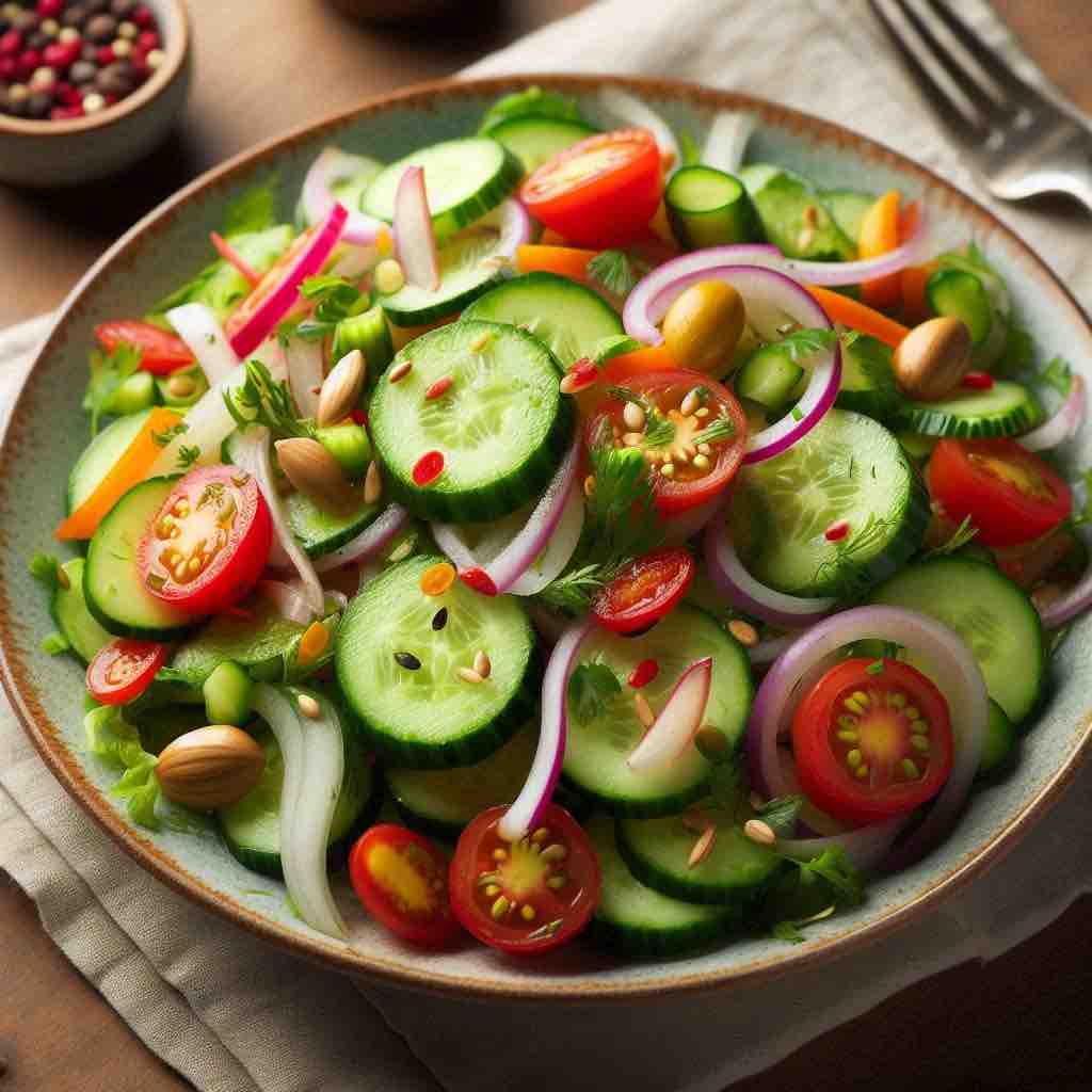 Refreshing Kachumber Salad- Quick, Vegan, and Delightful