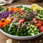 Vibrant Detox Kale and Quinoa Salad with Zesty Lemon-Garlic Dressing